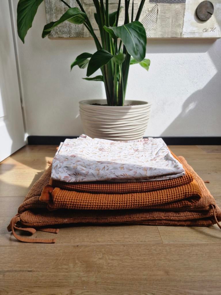 Dekens en lakens baby peuter bed, Gebruikt, Bruin, Overige maten, Overige typen