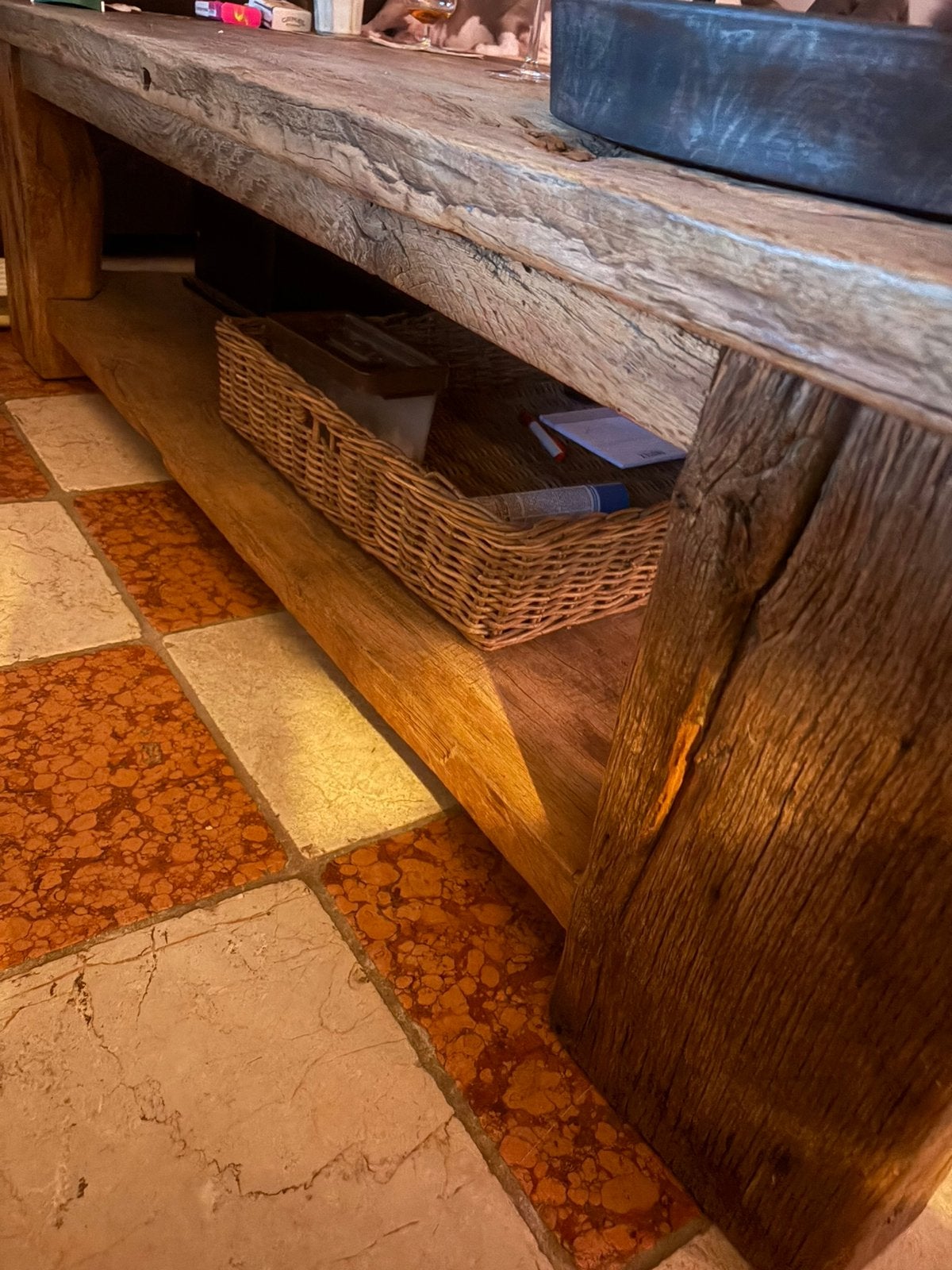 Salontafel landelijk, Huis en Inrichting, Eikenhout, Zo goed als nieuw, Rechthoekig, 50 tot 100 cm