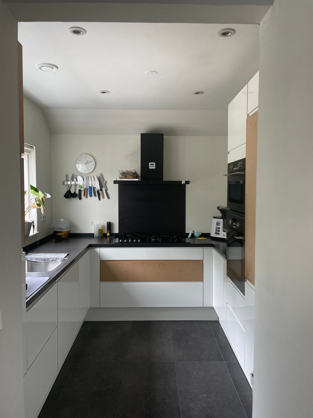 Whole Kitchen with appliances, Huis en Inrichting, Ophalen, Gebruikt, U-keuken, Wit