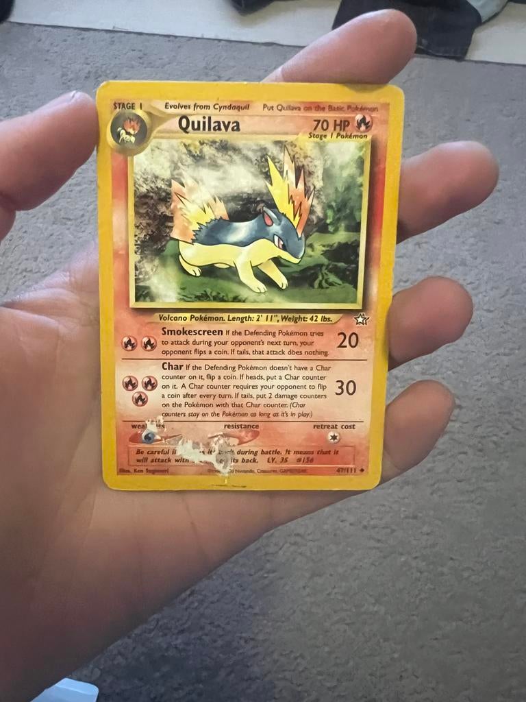 Quilava (1995) 47/111 (kleine beschadigingen voorkant), Ophalen of Verzenden, Zo goed als nieuw