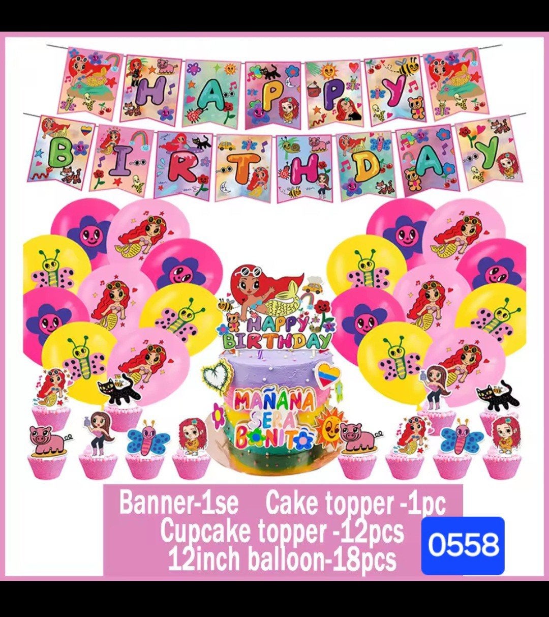 Nieuw Zeemeermin Verjaardag Decoratie Set - Compleet, Ophalen, Nieuw, Versiering, Verjaardag