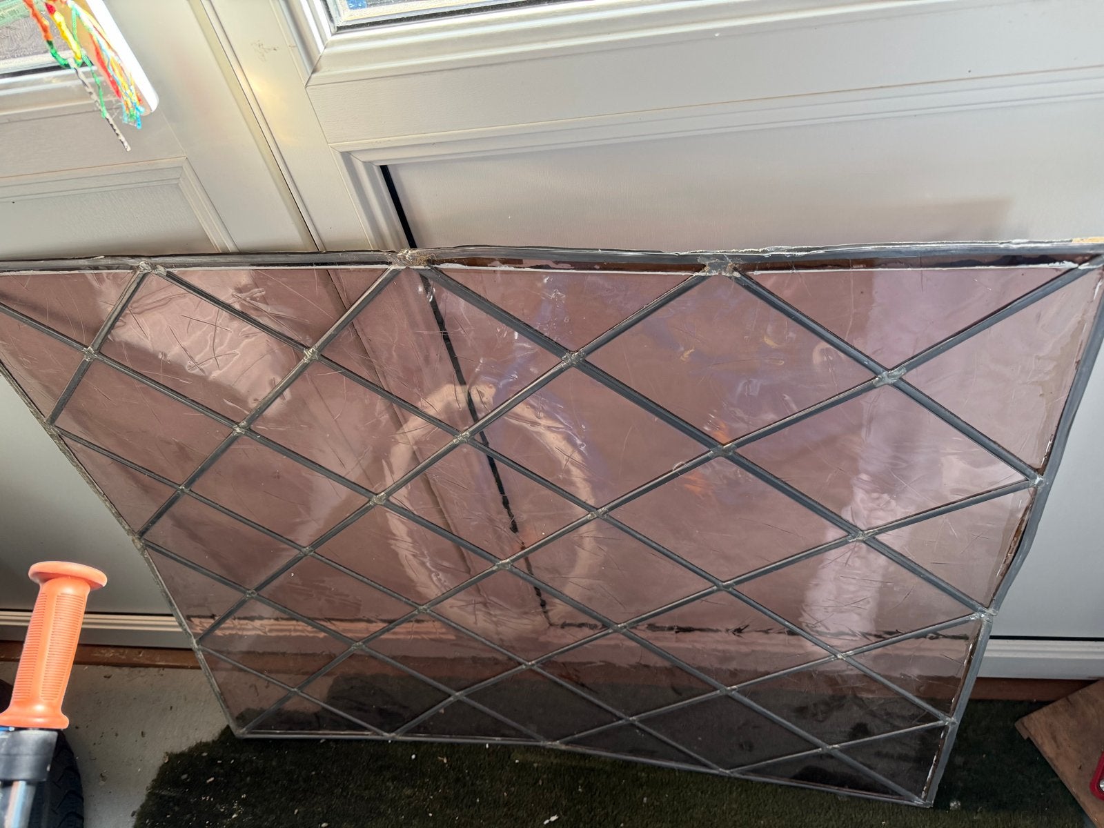 Decoratief Glas in Lood Paneel - Gebruikt, Ophalen, Gebruikt, Minder dan 80 cm, Glas in lood