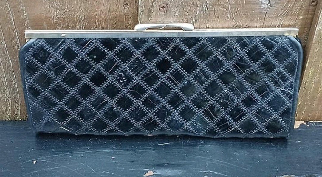 Vintage Zwart Avondtasje - Elegant en Tijdloos, Ophalen of Verzenden, Gebruikt, Zwart, Avondtasje
