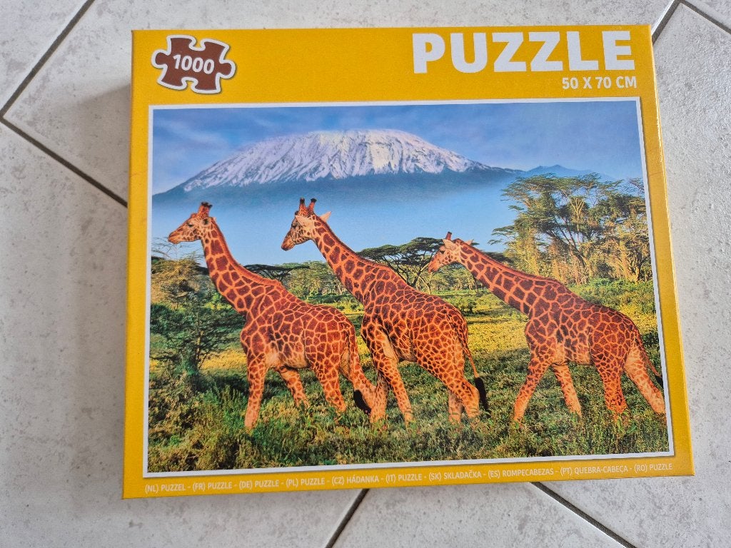 Puzzel giraffen – 1000 stukjes, Ophalen of Verzenden, 500 t/m 1500 stukjes, Zo goed als nieuw
