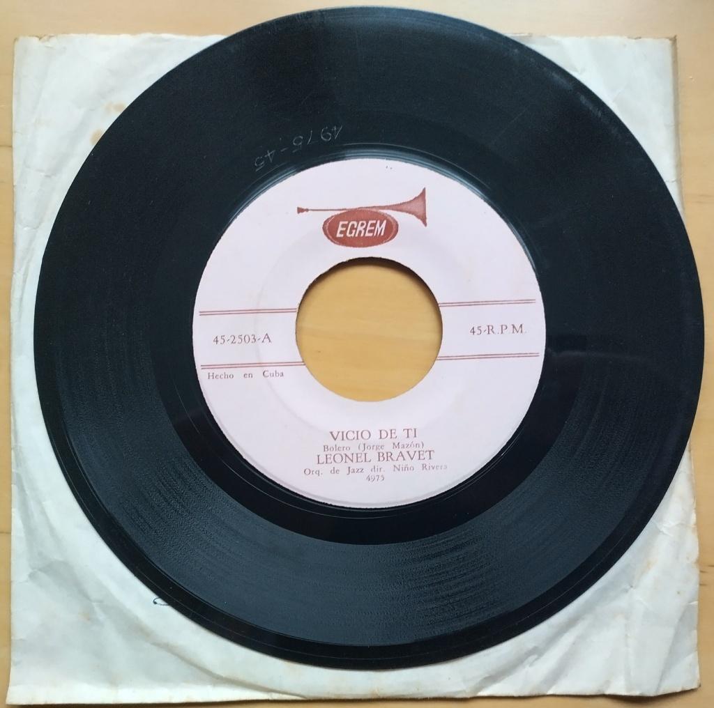 7" Leonel Bravet - Vicio De Ti Cuba Egrem 45~2503 Latin, Latin en Salsa, Gebruikt, Originele persing, 7 inch