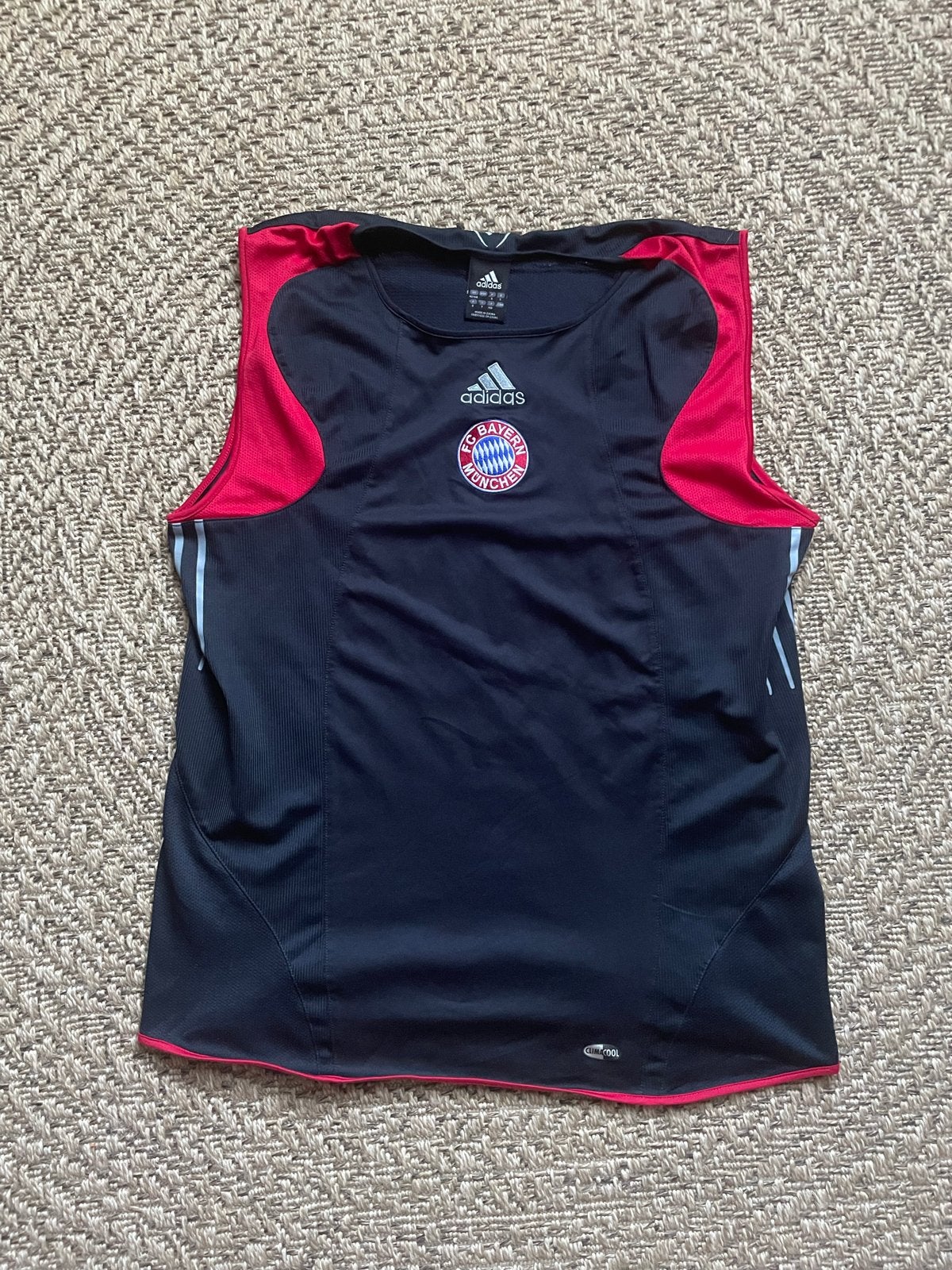Vintage Adidas ClimaCool FC Bayern München Tanktop (2004/05), Kleding | Heren, Zo goed als nieuw, Voetbal, Verzenden, Maat 48/50 (M)