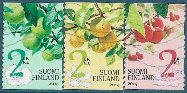 FINLAND serie Tuinvruchten 2014, Verzenden, Finland, Gestempeld