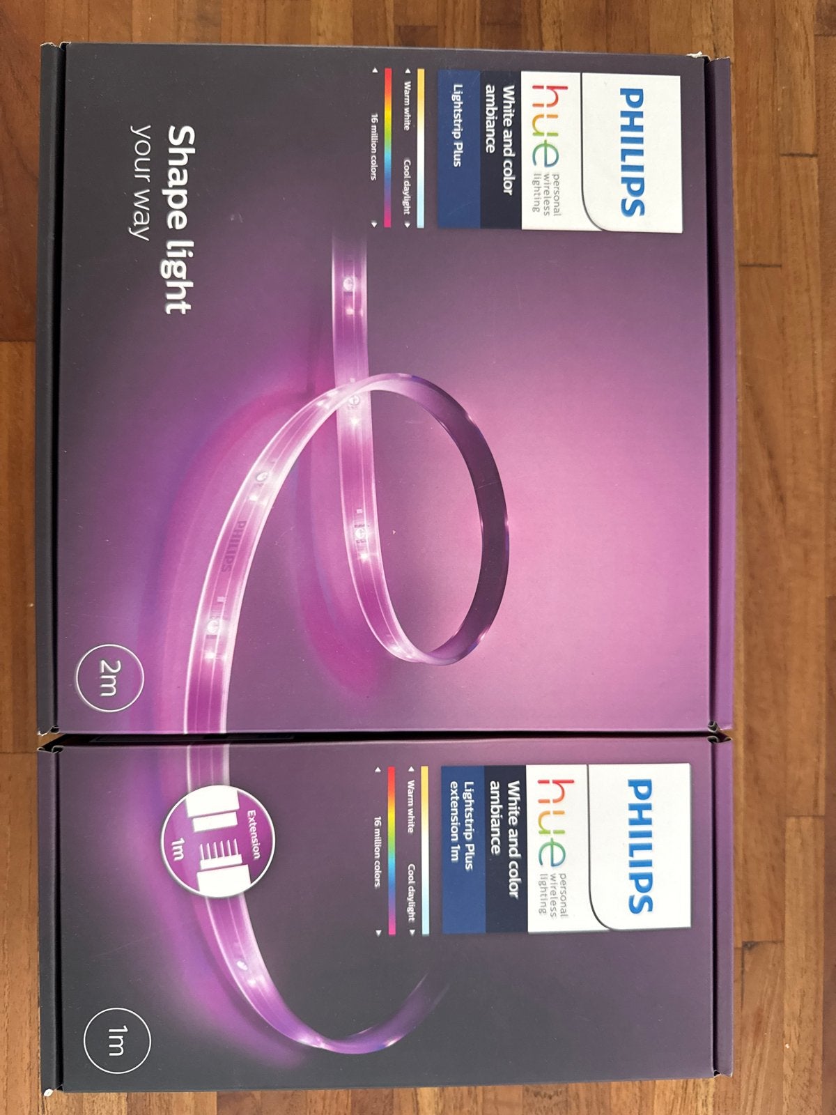 Philips Hue Lightstrip Plus 2m + 1m extensie, Huis en Inrichting, Ophalen, Meerkleurig, Nieuw, Philips Hue