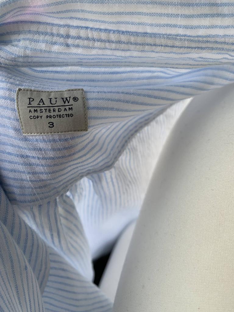 Linnen blouse Pauw, maat 3, Maat 38/40 (M), Blauw, Pauw, Ophalen of Verzenden