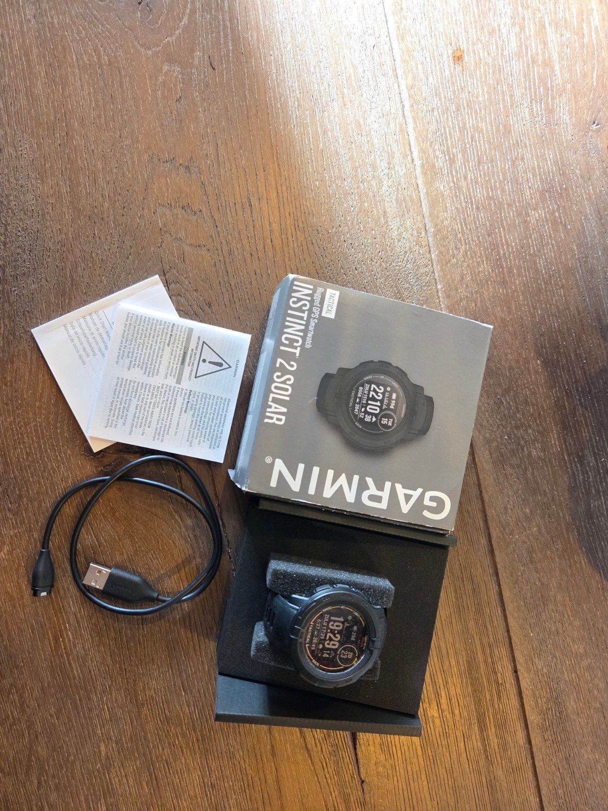 Garmin Instinct 2 Solar tactical Smartwatch Zwart, Gebruikt, Zwart, Garmin, Ophalen of Verzenden