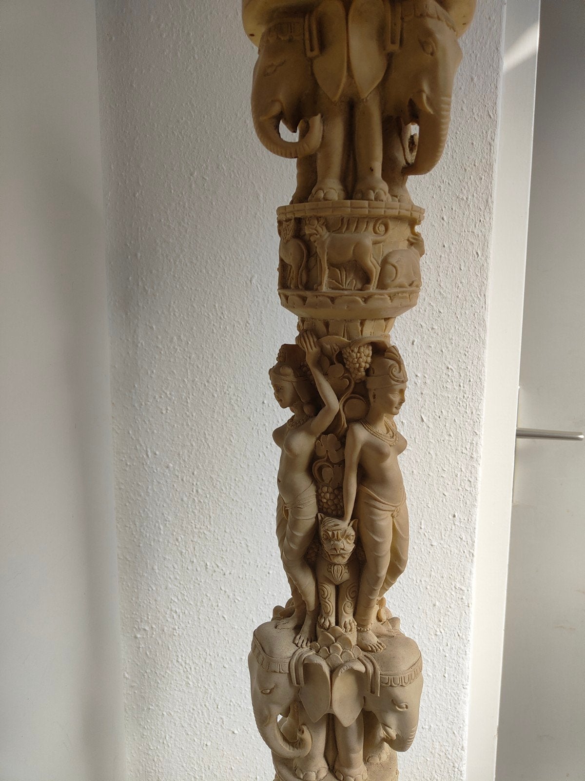 Prachtige Indische Zuil/Grote Kandelaar/Pilaar met Olifanten, Ophalen
