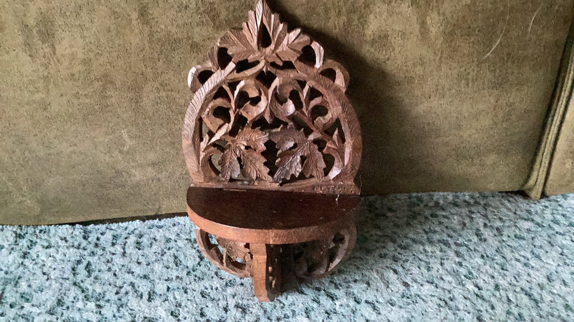 Wanddecoratie, wandconsole, houtsnijwerk, Hout, Bruin, Ophalen of Verzenden, Indonesië