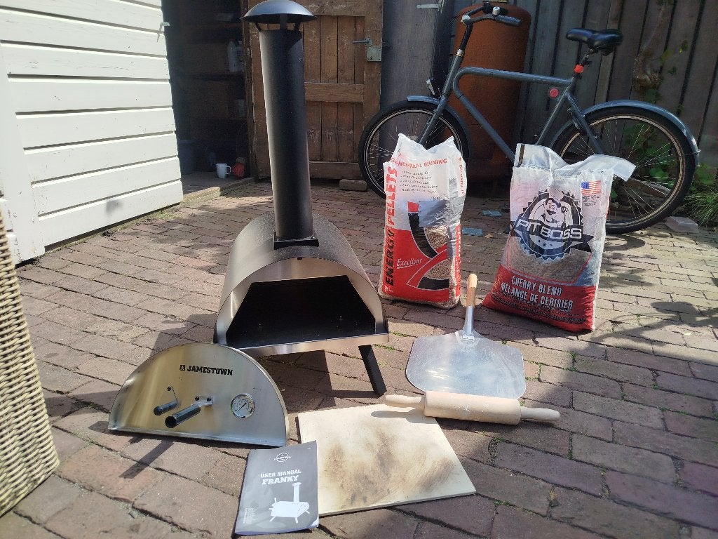 ZGAN Jamestown Franky pizza oven pellets + schep/pellets, Ophalen, Zo goed als nieuw, Jamestown