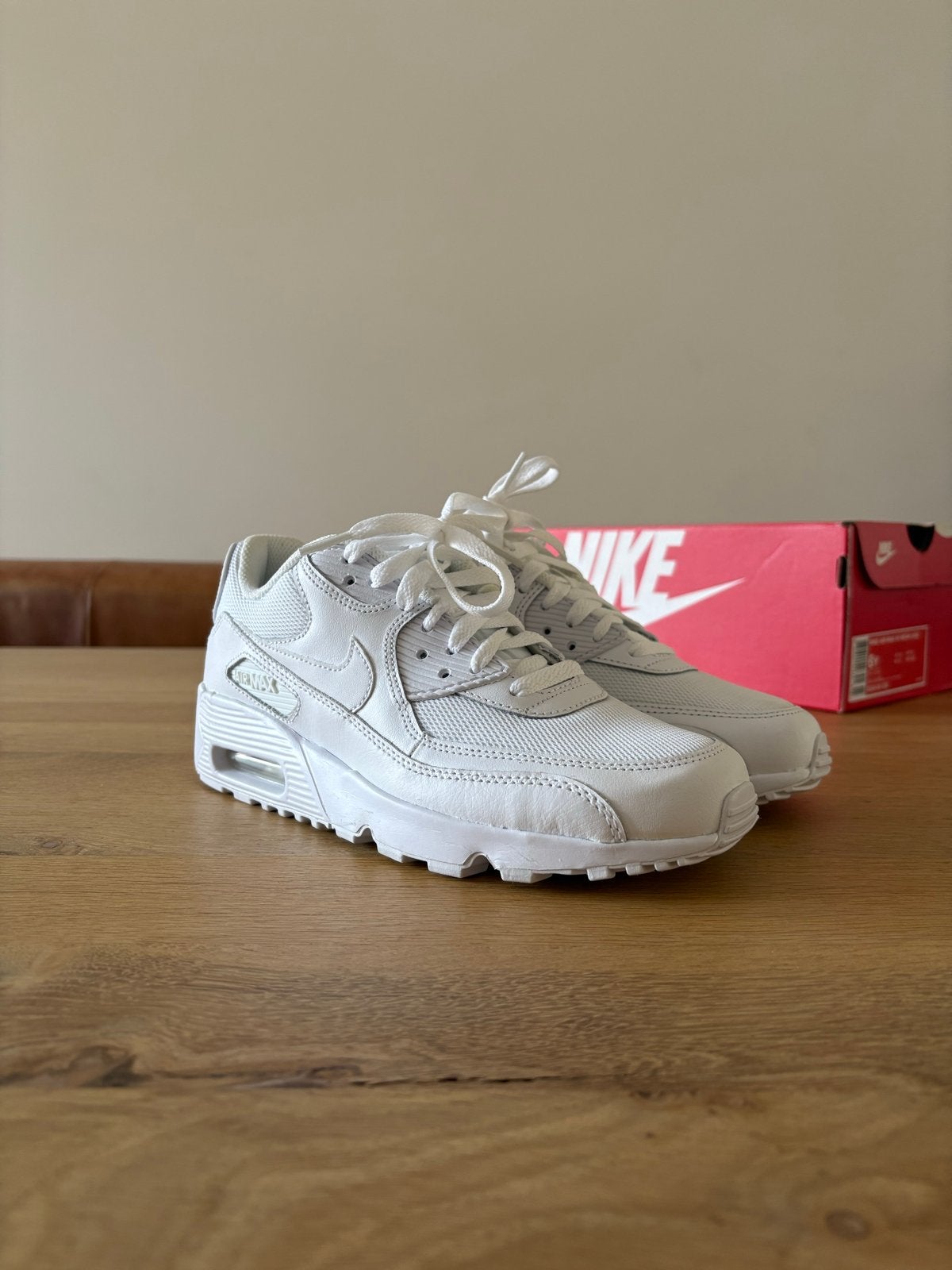 Nike Air Max 90 Mesh Maat 38.5, Wit, Nieuw, Ophalen of Verzenden, Sneakers of Gympen