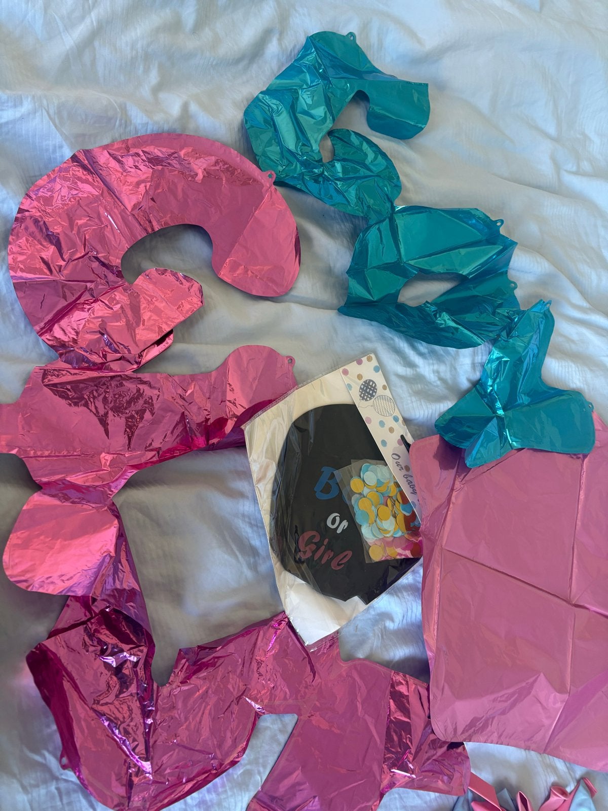Gender Reveal Ballonnen Set - Roze & Blauw, Ophalen, Nieuw, Versiering, Geboorte of Huwelijk