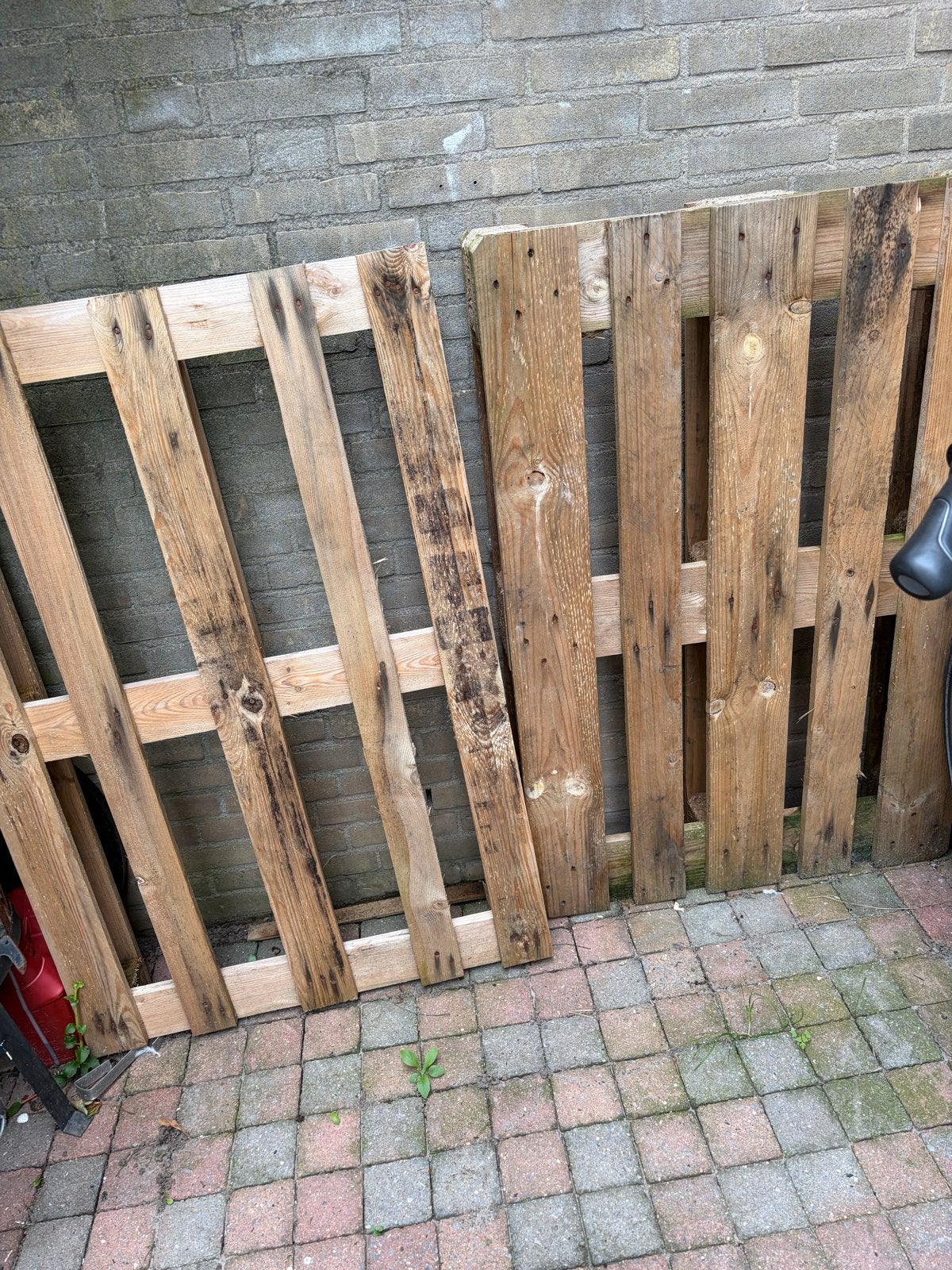 2 gebruikte houten pallets, Ophalen of Verzenden, Gebruikt, Overige houtsoorten, Pallet