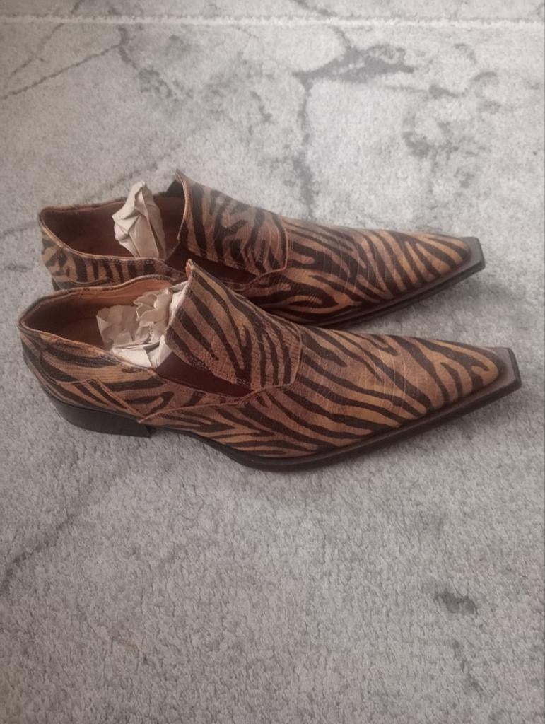 Unieke Zebraprint Schoenen - Puntneus, Kleding | Heren, Ophalen of Verzenden, Gedragen, Veterschoenen, Onbekend
