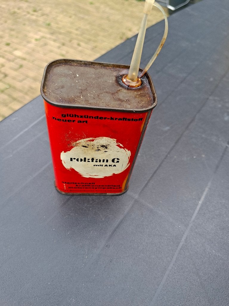 Vintage blikje "Roktan G mit AKA" glühzünder-kraftstoff, Ophalen of Verzenden, Gebruikt, Overige