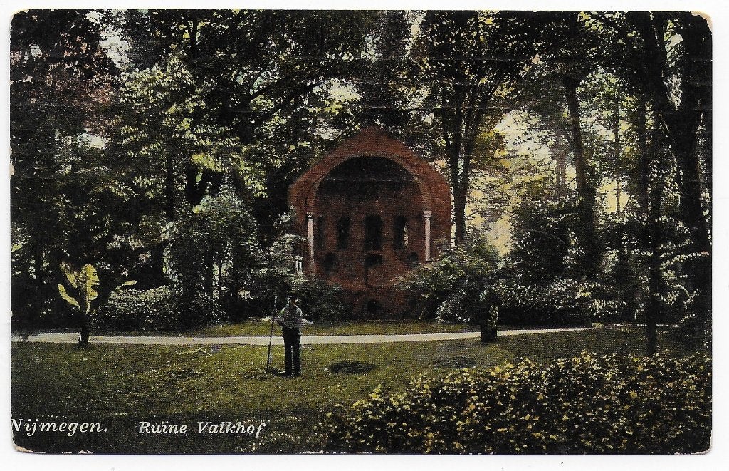 Nijmegen Ruïne Valkhof Ansichtkaart uit 1923 ( B6699), Ophalen of Verzenden, 1920 tot 1940, Gelopen, Gelderland