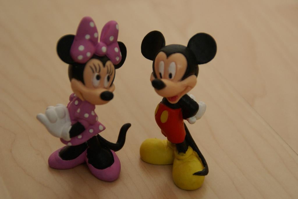 Mickey en Minnie Mouse, Bully, Bullyland, Walt Disney, Verzamelen, Poppetjes en Figuurtjes, Ophalen of Verzenden, Gebruikt