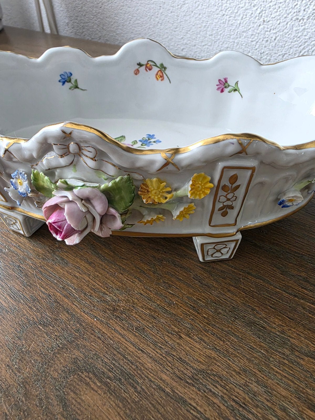 Dresden 1817 Hand Painted Porselein schaal, Antiek en Kunst, Ophalen of Verzenden
