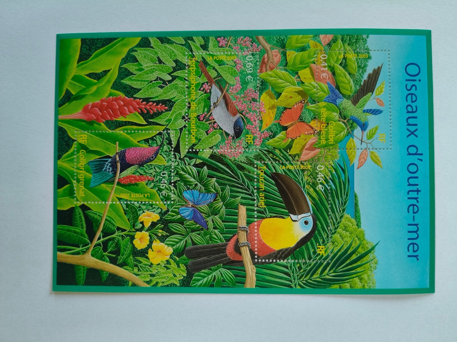 Franse postzegels 'Oiseaux d'outre-mer' (Overzeese vogels), Ophalen of Verzenden, Dier of Natuur