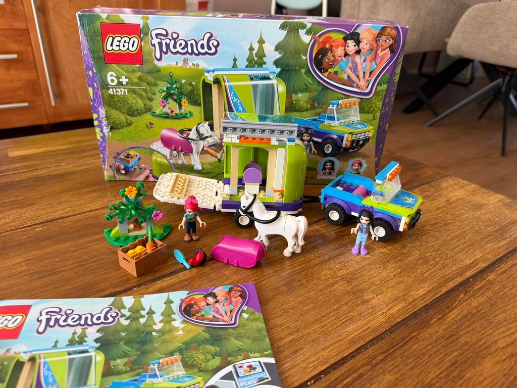LEGO Friends 41371 Mia's paardentrailer speelset, Kinderen en Baby's, Speelgoed | Duplo en Lego, Ophalen of Verzenden, Zo goed als nieuw