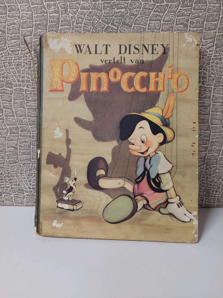 Walt Disney Vertelt Van Pinocchio - Vintage Boek, Boeken, Kinderboeken | Jeugd | onder 10 jaar, Gelezen, Sprookjes, Ophalen of Verzenden