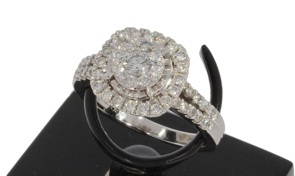 Briljant moissaniet luxe gouden fraaie dames ring nieuwstaat, Voordeelsieraden, Verzenden, Zo goed als nieuw, 17 tot 18