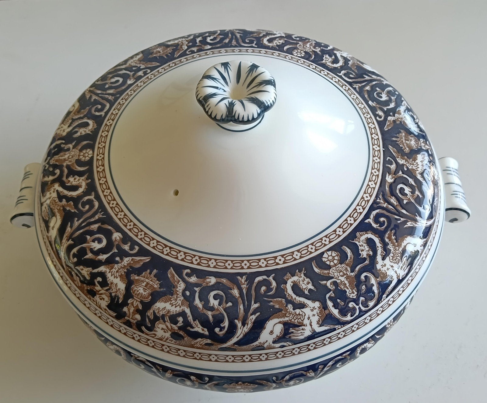 dekschaal Wedgewood Dark Blue Florentine, Ophalen of Verzenden