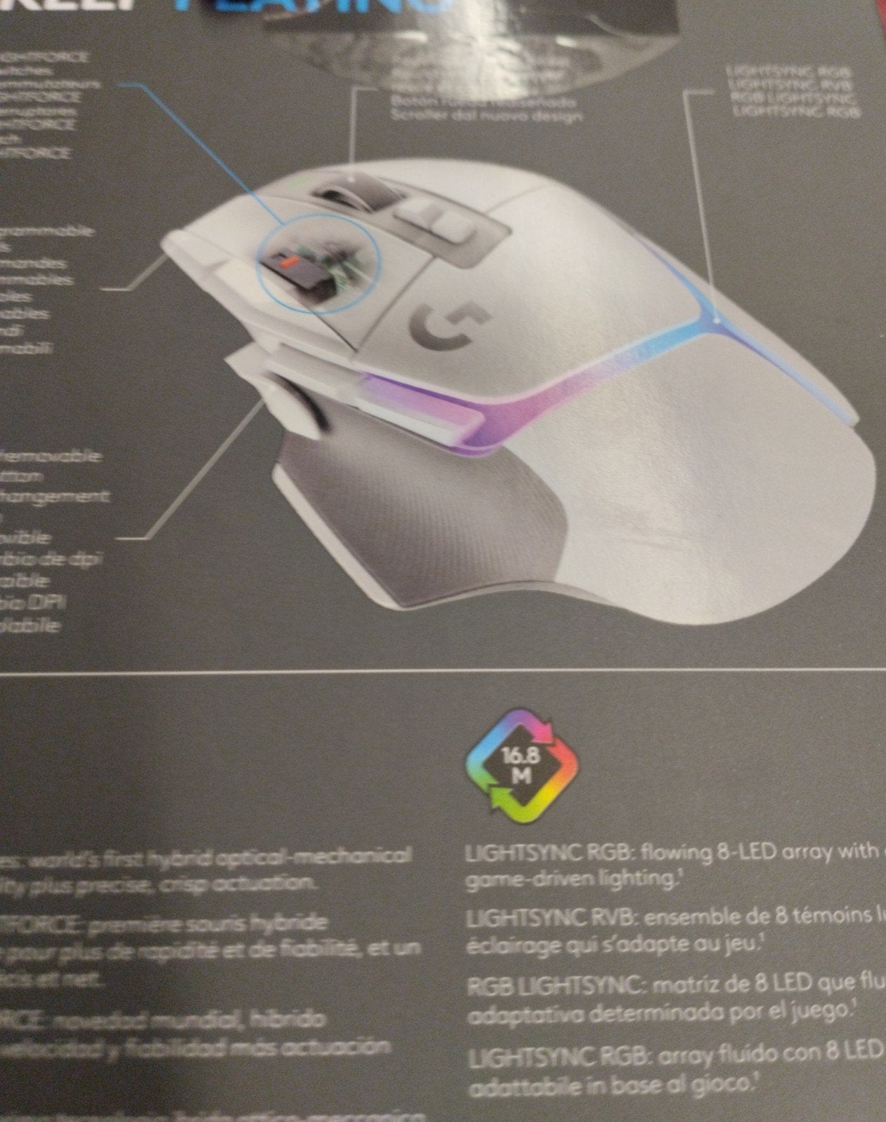 Logitech G502 X Plus Lightspeed RGB Gaming Muis Nieuw, Computers en Software, Muis, Nieuw, Ophalen of Verzenden, Draadloos