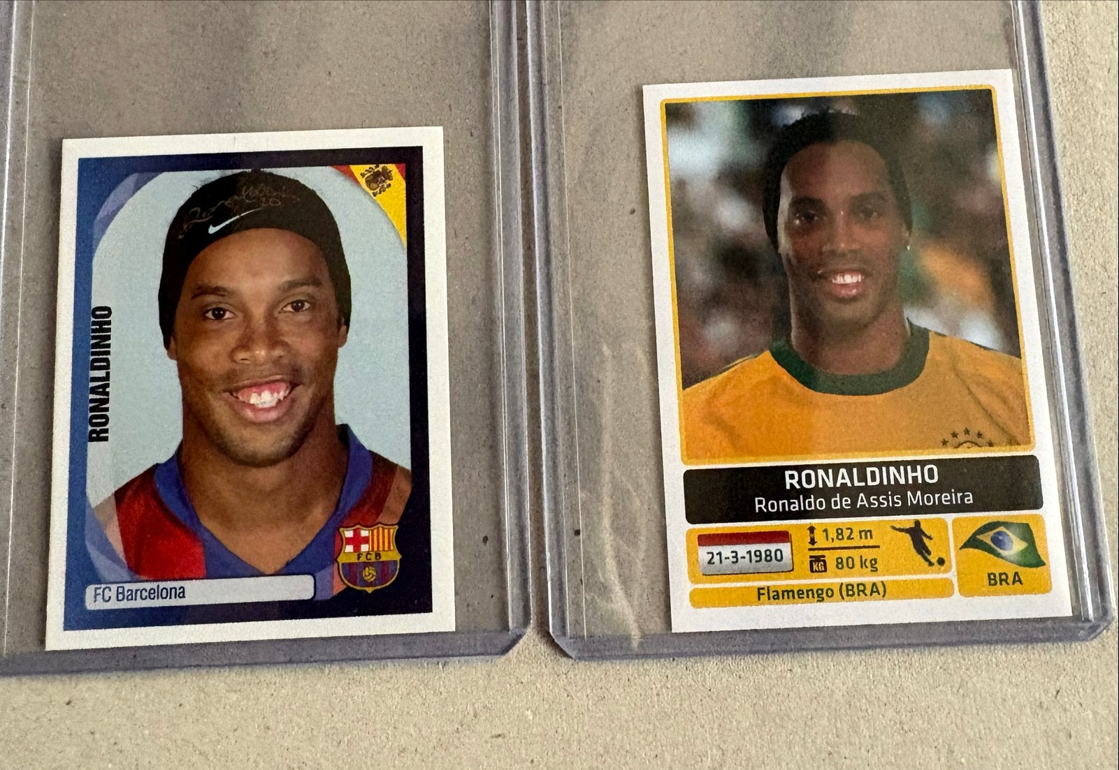Ronaldinho Panini Stickers - FC Barcelona & Copa America, Ophalen of Verzenden, Zo goed als nieuw, Sport