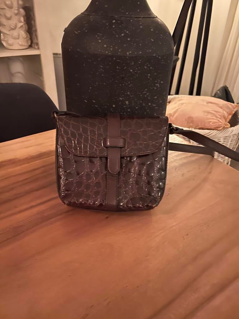 Vintage Jil Sander Krokodillenleren Tas - Bruin, Overige merken, Gebruikt, Bruin, Ophalen of Verzenden