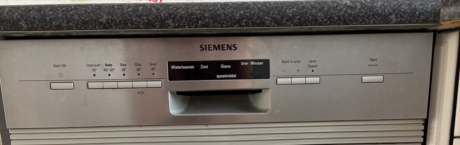 Siemens Inbouw Vaatwasser - Half Geïntegreerd, Witgoed en Apparatuur, Vaatwasmachines, Ophalen, Gebruikt, 60 cm of meer, Eco programma