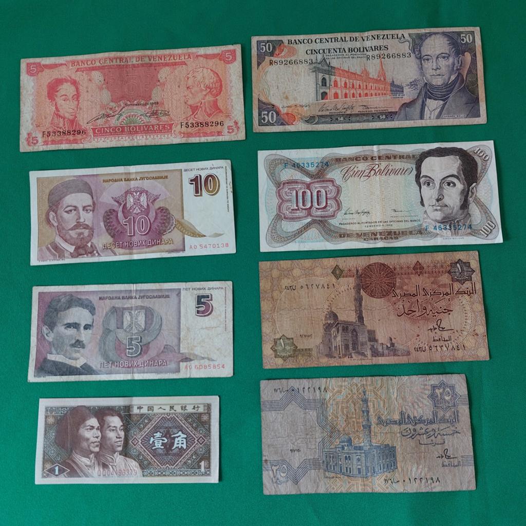 8x bankbiljetten buitenland, Ophalen, Overige landen
