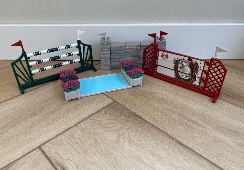 Schleich Springparcours - Complete Set voor Paardenliefhebbe, Ophalen of Verzenden, Gebruikt, Jongen of Meisje