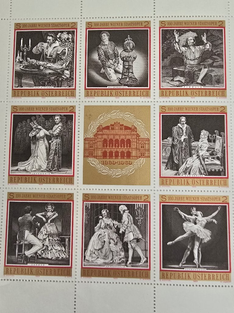 Zeldzame postzegels 1969 100 jaar Weense Staatsopera, Ophalen