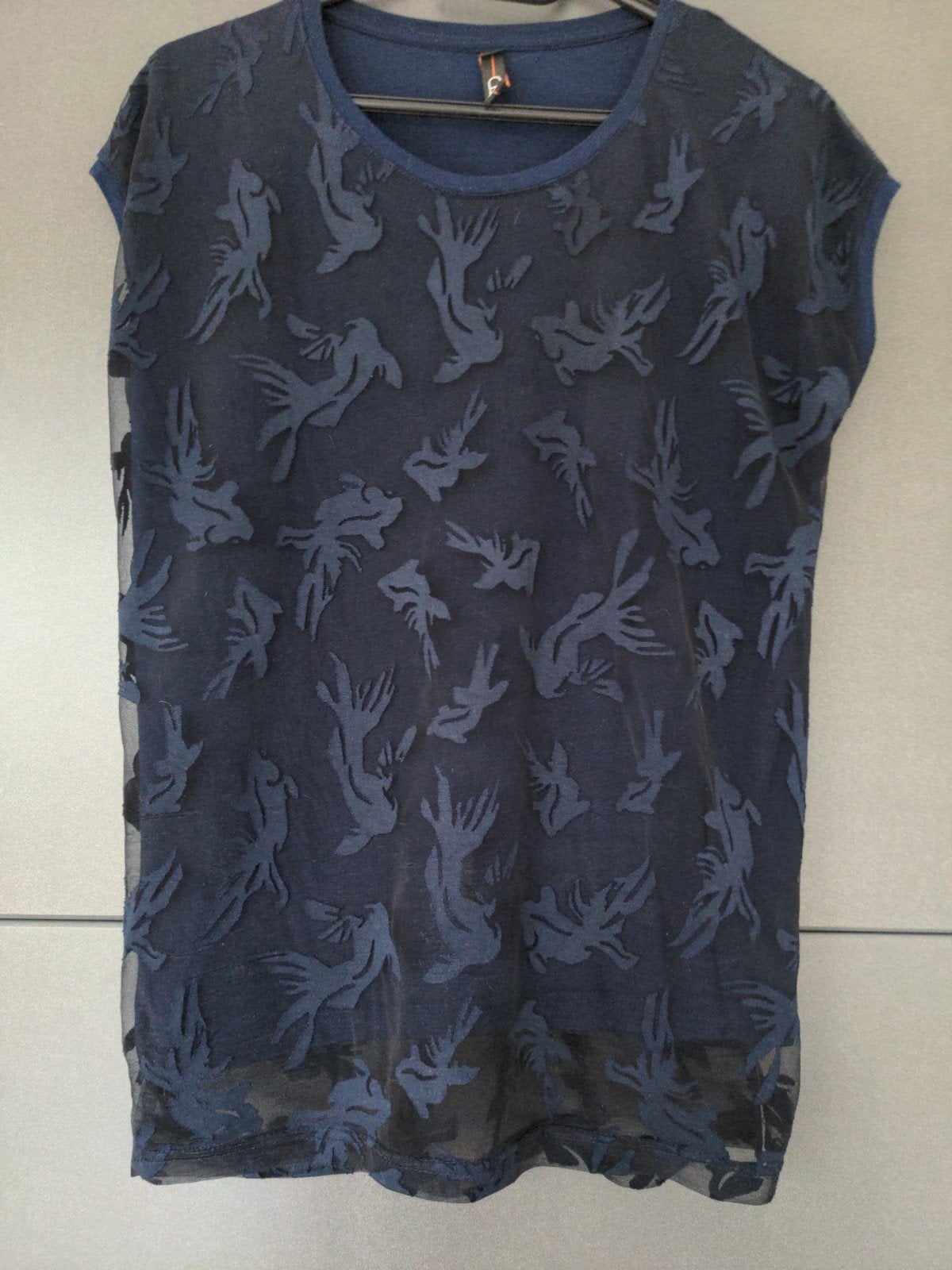 NED donkerblauw shirt maat S, Blauw, Ophalen of Verzenden, Zo goed als nieuw, Korte mouw