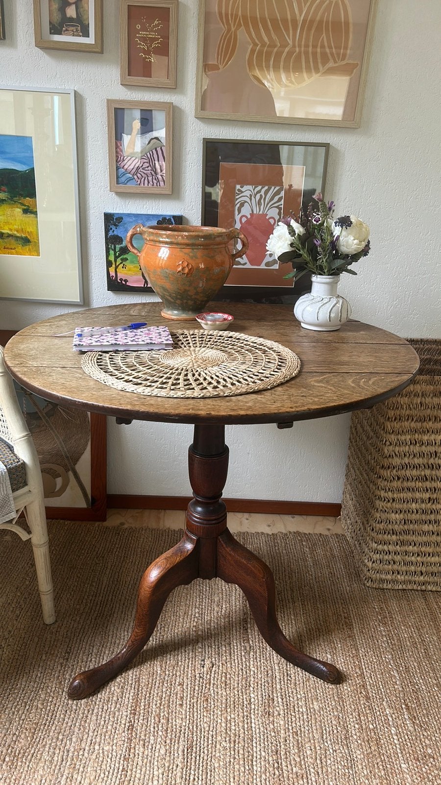 Franse wijntafel kan opgeklapt en planken blad origineel, Ophalen