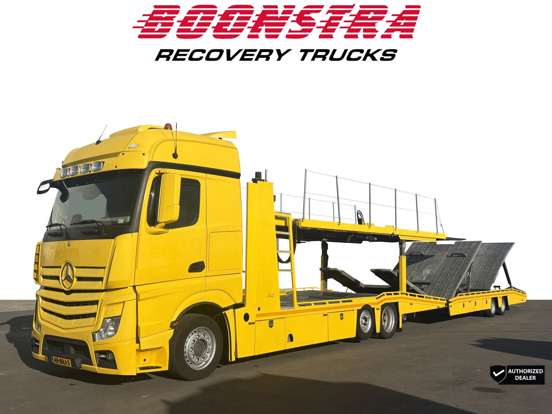 Mercedes-Benz Actros 2445 Tijhof TA12000 7 Car Winch Autotra, Auto's, Automaat, Stof, Bedrijf, Diesel
