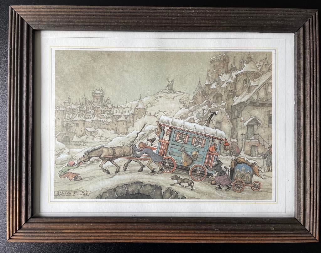 Anton Pieck prent ingelijst, Ophalen