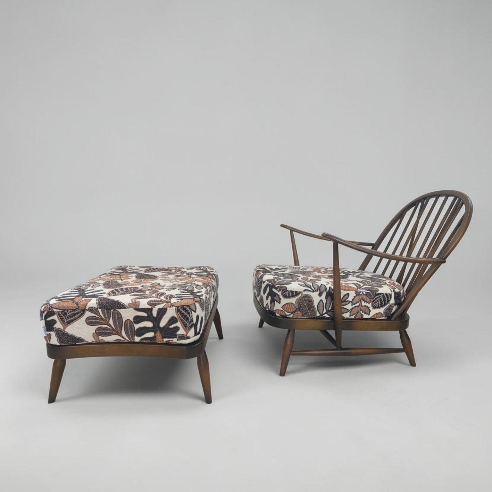 Prachtige gerestaureerd vintage Ercol-set (203+341), Ophalen, Nieuw, Stof