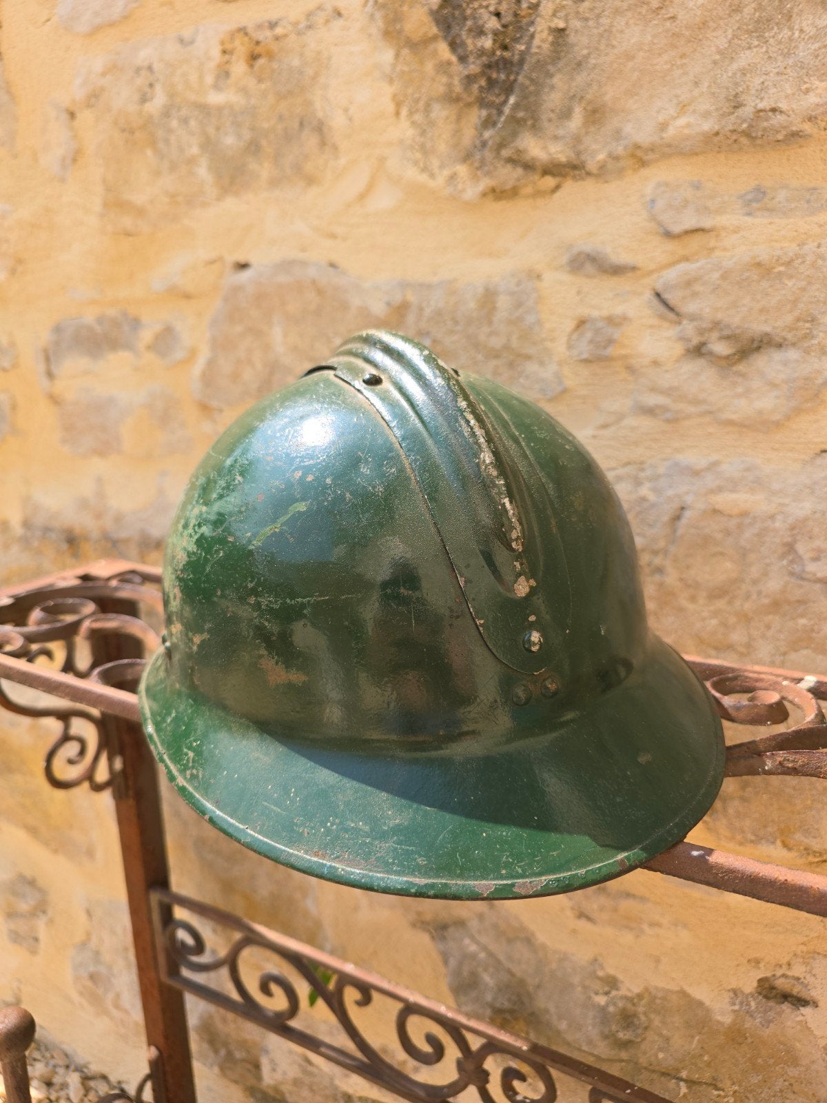 Zeldzame antieke originele Adriaan Louis Auguste 1915 €49, Ophalen of Verzenden, Landmacht, Helm of Baret