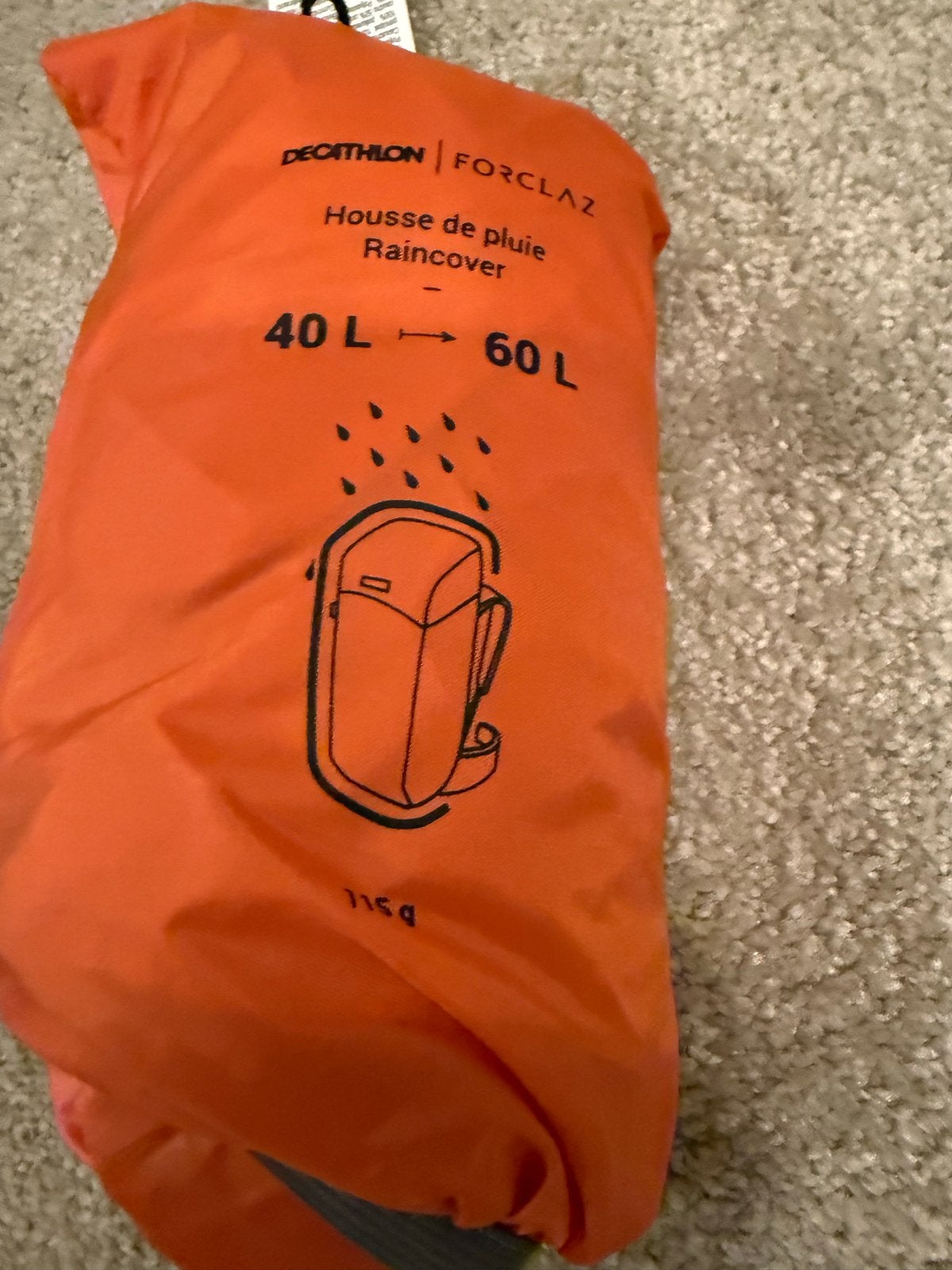 Decathlon Forclaz Regenhoes Rugzak 40-60L, Ophalen of Verzenden, Nieuw, Overige typen