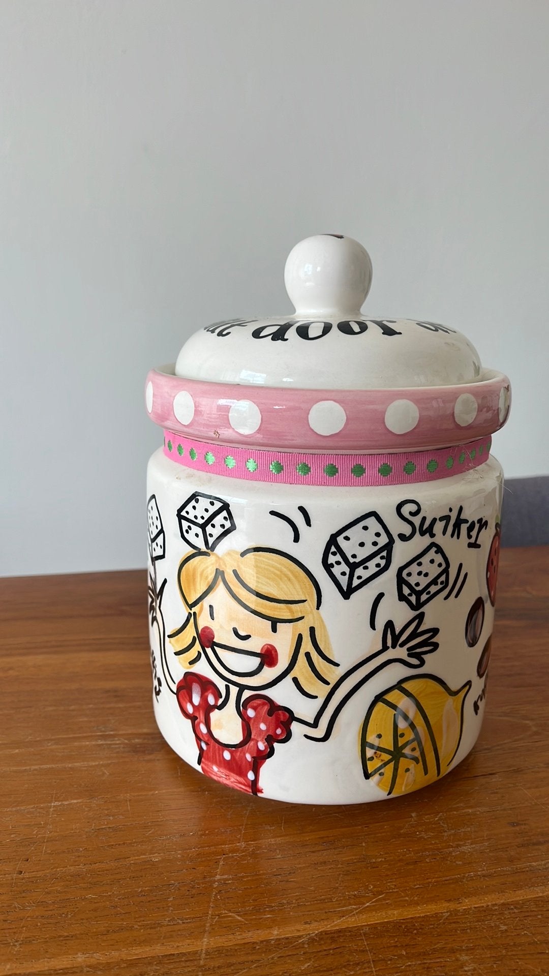Voorraadpot Blond, Huis en Inrichting, Ophalen of Verzenden, Zo goed als nieuw, Aardewerk, Overige typen