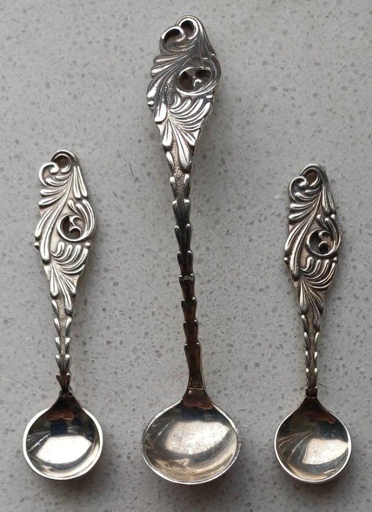 3 Zilveren lepeltjes, Ophalen of Verzenden, Zilver