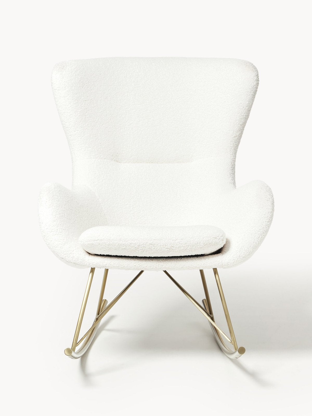 Westwing Collection Teddy schommelstoel, Huis en Inrichting, Stoelen, Ophalen, Zo goed als nieuw, Wit, Eén