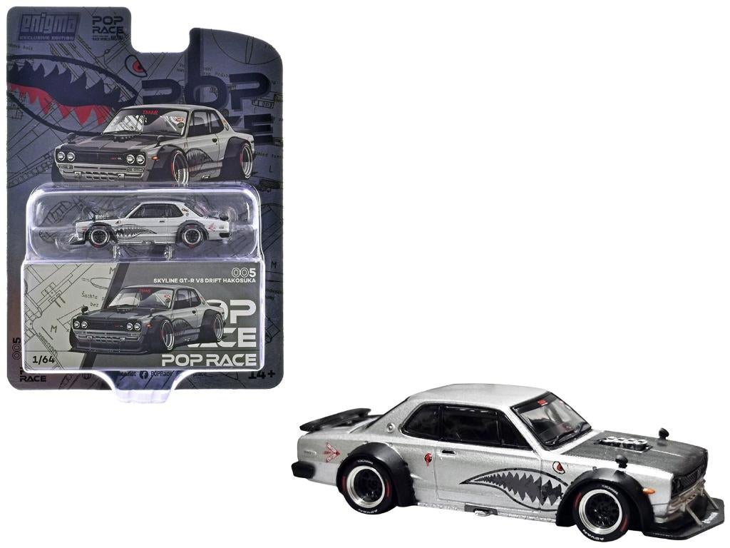 Nissan Skyline GT-R V8 Drift van Pop Race 1/64 Hakosuka #005, Ophalen of Verzenden, Nieuw, Auto
