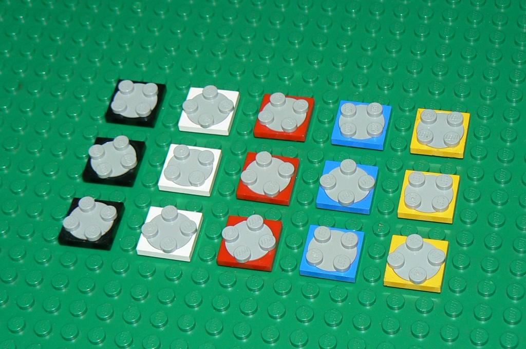 L1550 Draaischijf 2x2 diverse kleuren / old grey 15 st., Ophalen of Verzenden, Zo goed als nieuw, Losse stenen, Lego