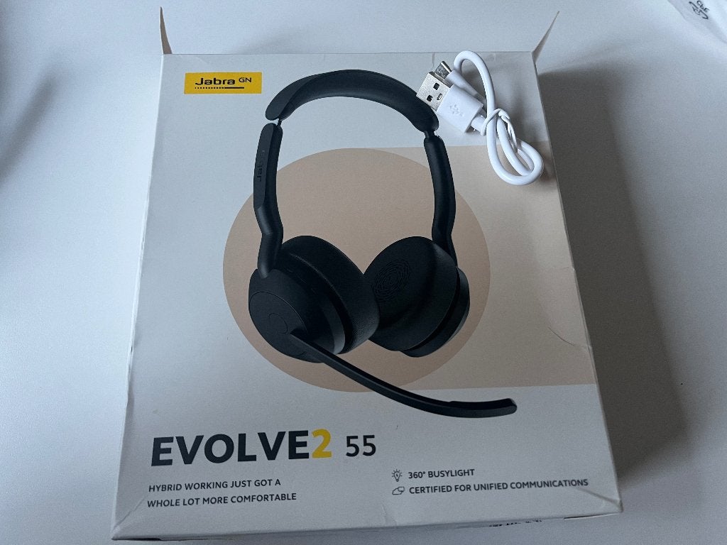 Jabra Evolve2 55 - In Nette Staat, als nieuw, Computers en Software, Headsets, Ophalen, On-ear, Zo goed als nieuw, Draadloos